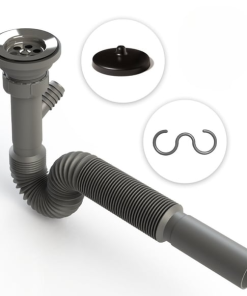 Donau Lüx Körüklü Lavabo Sifonu Çamaşır-Bulaşık Çıkışlı