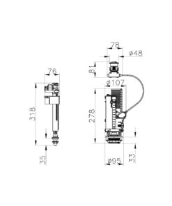 VitrA Plus Rezervuar İç Takımı 3/6L 330B4110